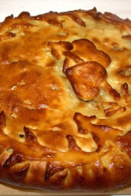 Пирог хризантема с фаршем и сыром (55 фото)