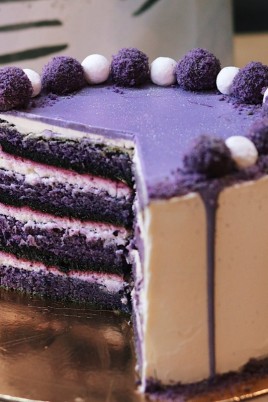 Торт с черничной прослойкой (37 фото)