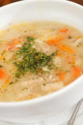 Суп с пшеничной крупой и курицей (69 фото)