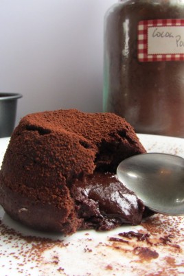 Шоколадный фондан с жидким шоколадом (60 фото)