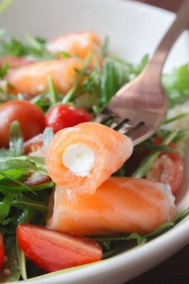 Рыбный салат с семгой (69 фото)