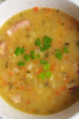 Гороховый суп с копченостями ребрышками (67 фото)