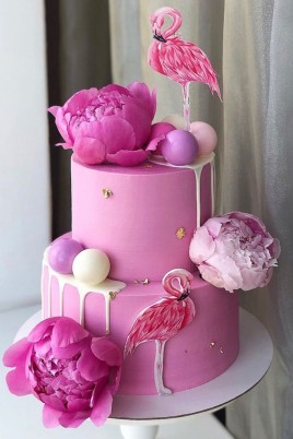 Торт в розовом стиле (49 фото)