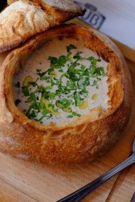 Грибной суп в хлебе (60 фото)