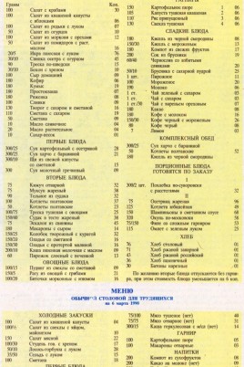 Меню столовой (73 фото)