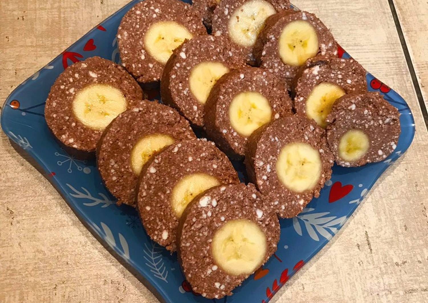 Творожно банановые с шоколадом