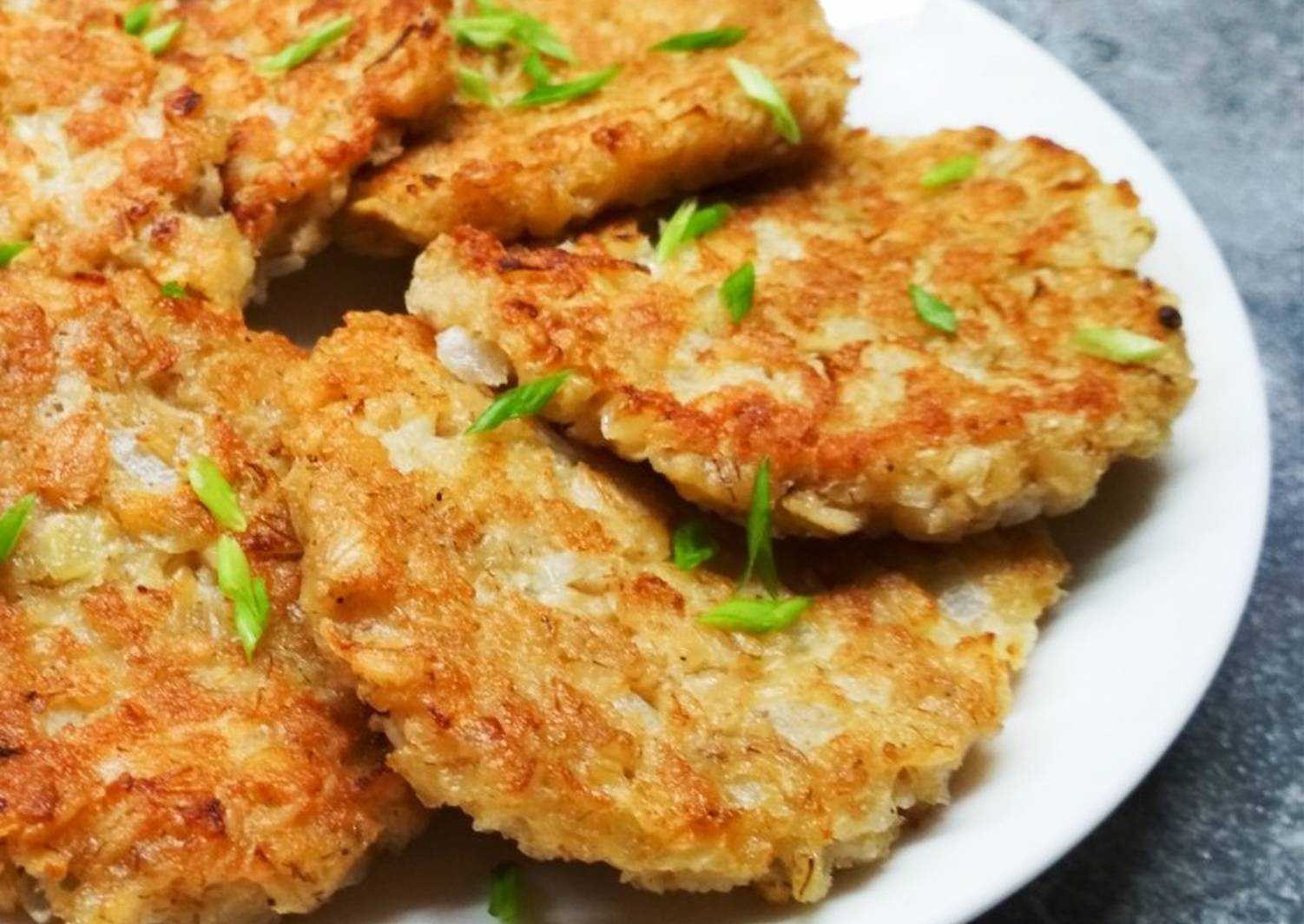 Овсяные котлеты с куриным кубиком