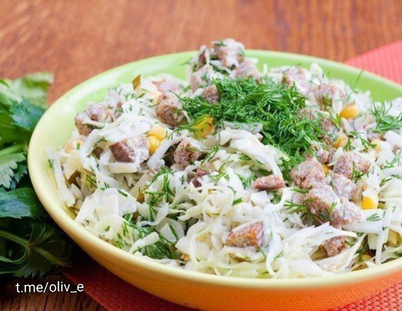 Салат с майонезом вкусный