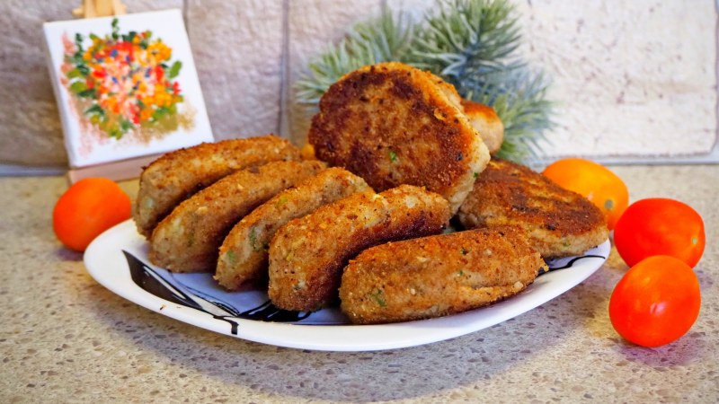 Котлеты из лосося с овощами