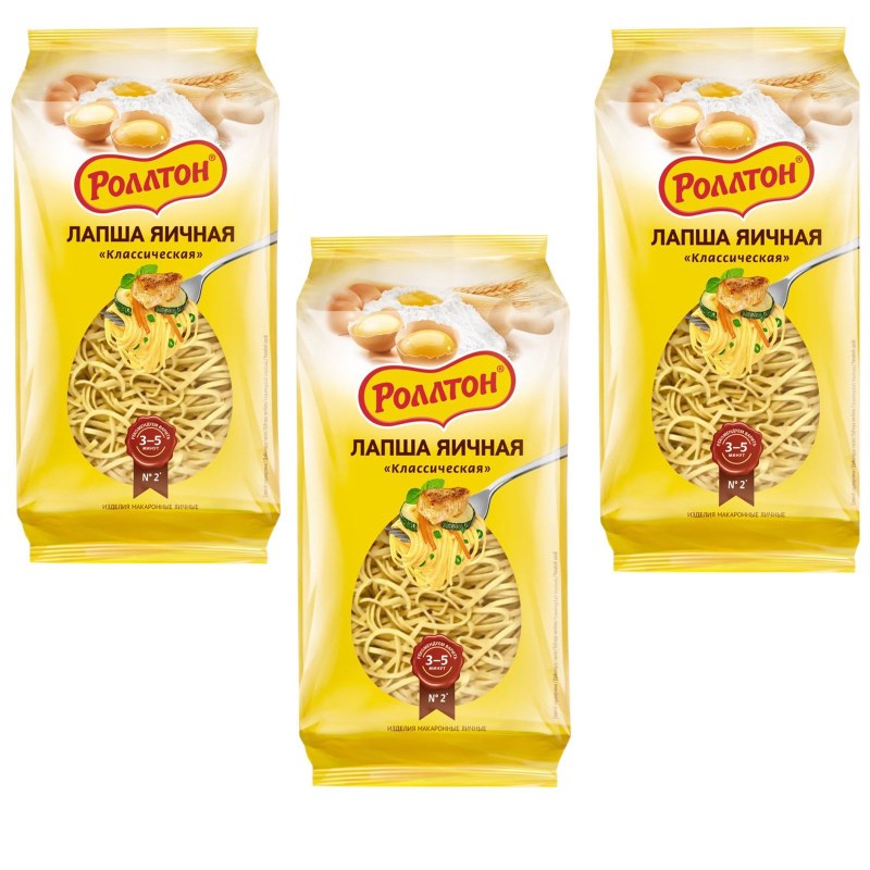 Лапша яичная Роллтон 400 г