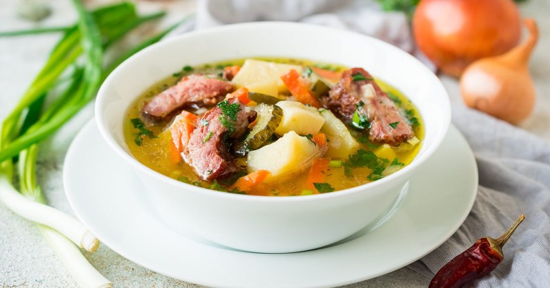 Суп с картошкой фри