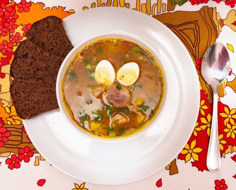 Гороховый суп с салом