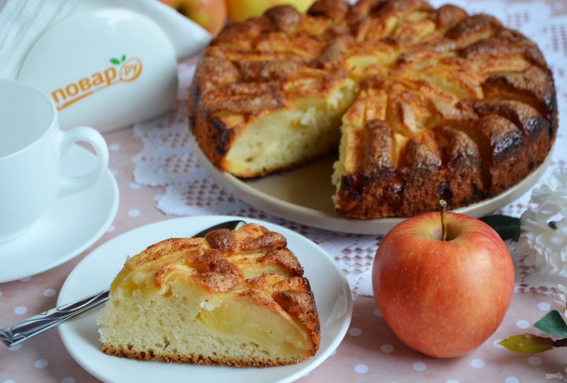 Песочный пирог с персиками