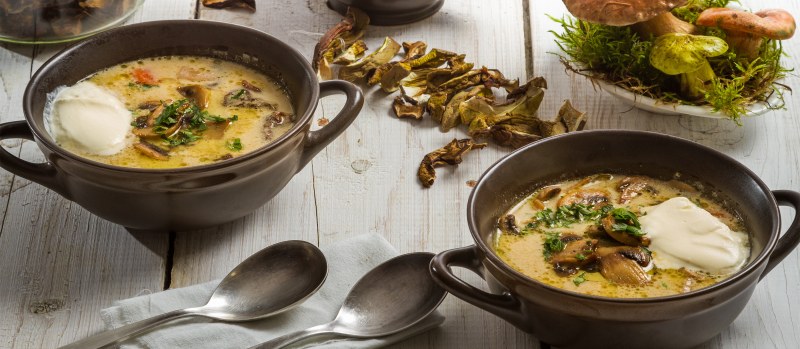 Лапша куриная с грибами