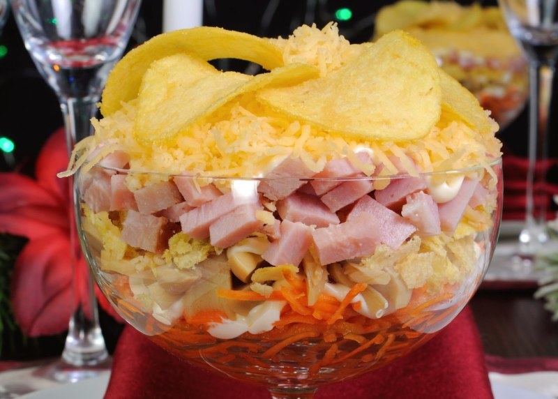 Салат Ералаш с корейской морковкой
