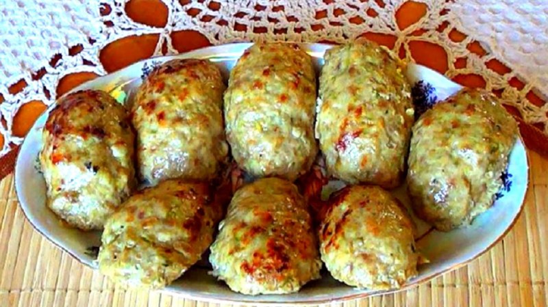 Котлеты из кабачков с фаршем