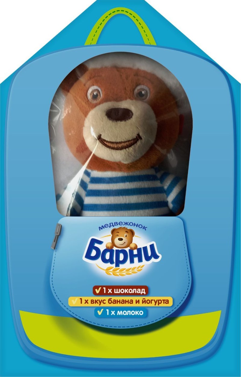 Медвежонок Барни набор с игрушкой ассорти 90 г