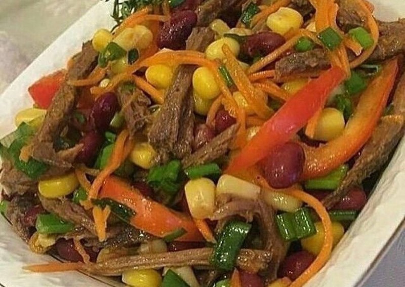 Салат кукуруза фасоль крабовые палочки