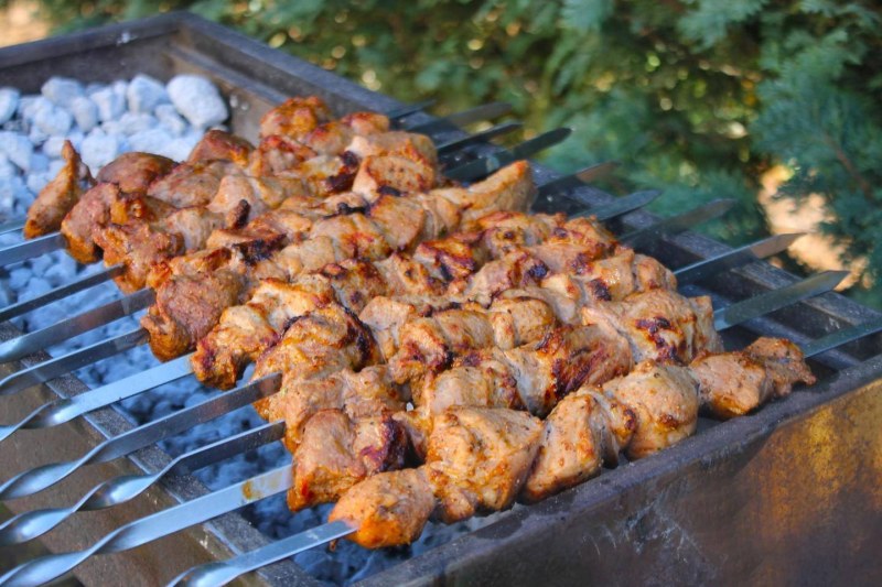 Шашлычок из куриного филе в духовке