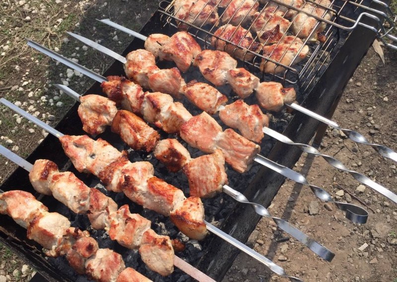 Шашлык с луком