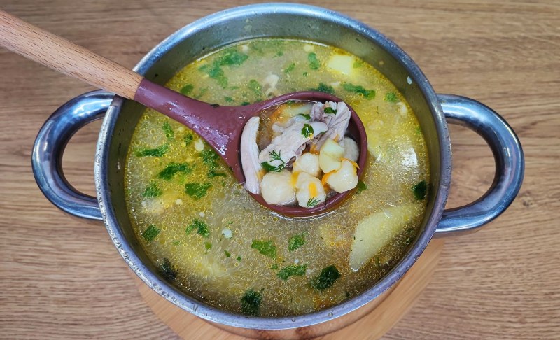 Карри суп с креветками