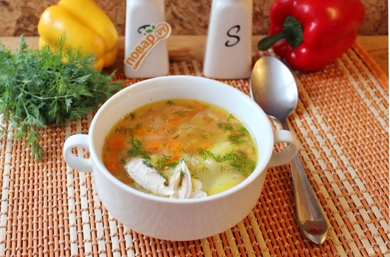 Суп с рисом и картошкой