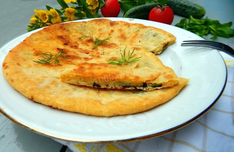 Сырные лепешки с зеленью