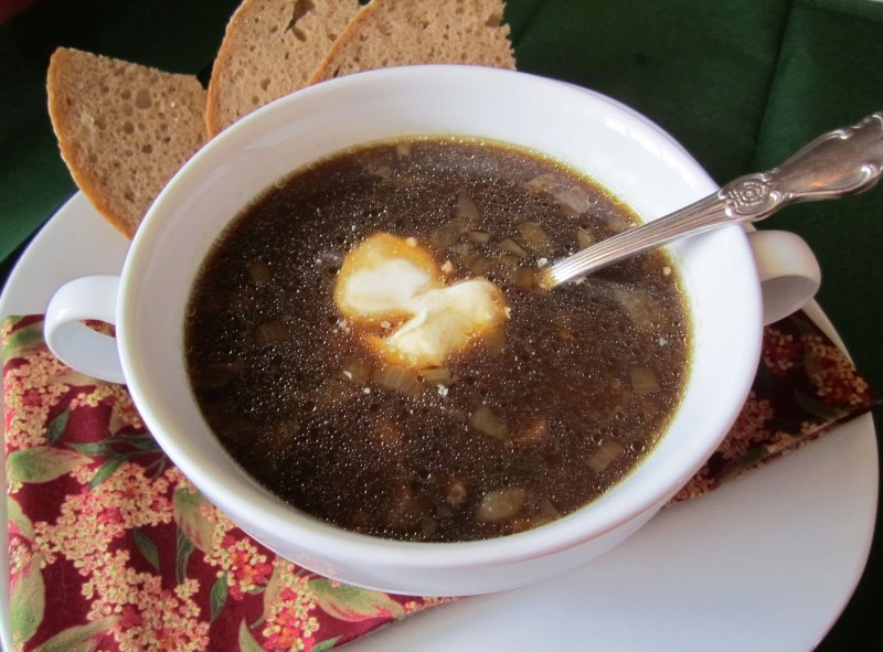 Постные щи с грибами