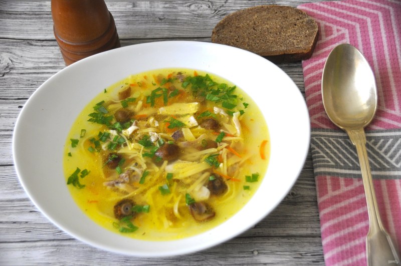 Суп с вешенками и картошкой