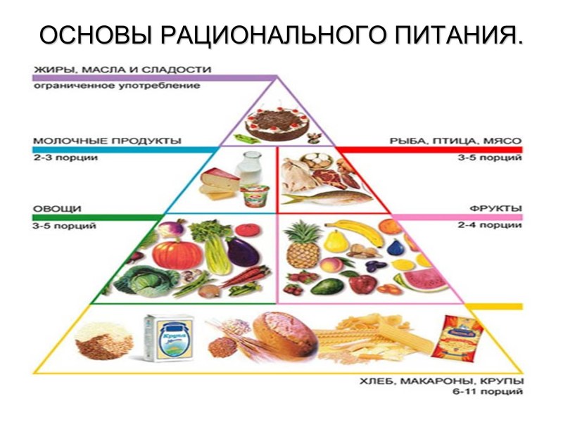 Принципы рационального питания схема