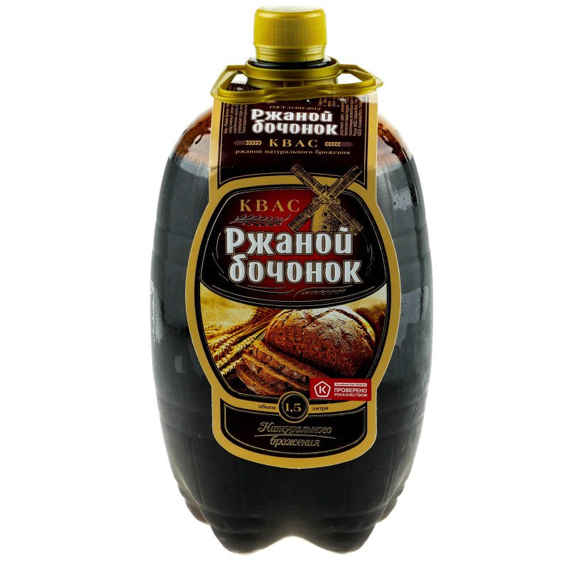 Квас ржаной бочонок 1,5л Трехсосенское
