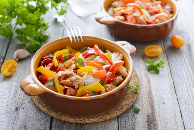 Овощное рагу с кабачками и баклажанами