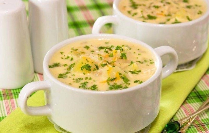 Сырный суп с индейкой