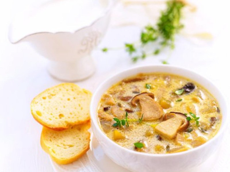 Сливочный суп с курицей