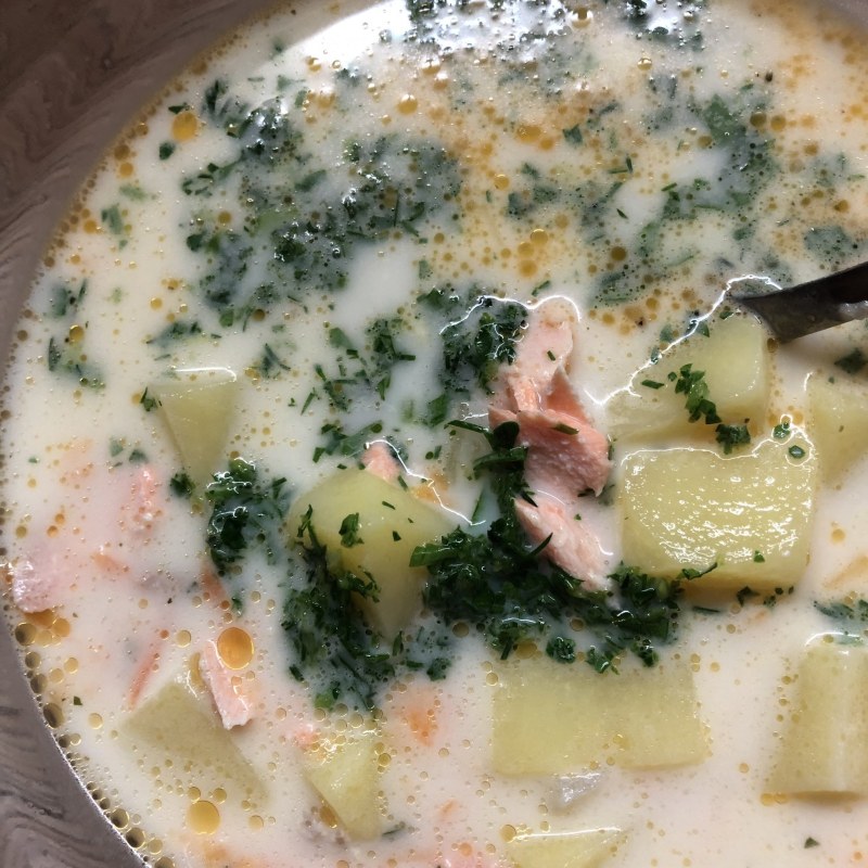 Сливочный суп с кукурузой