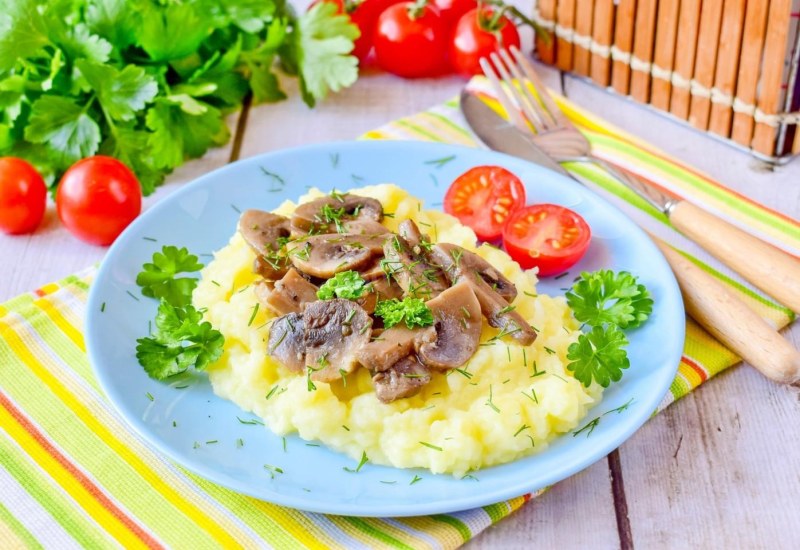 Пюре с грибами