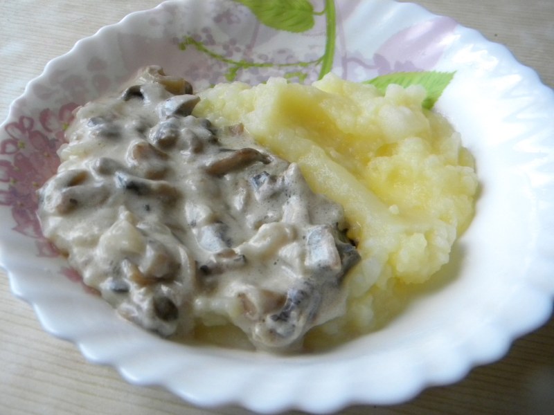Пюре с грибами