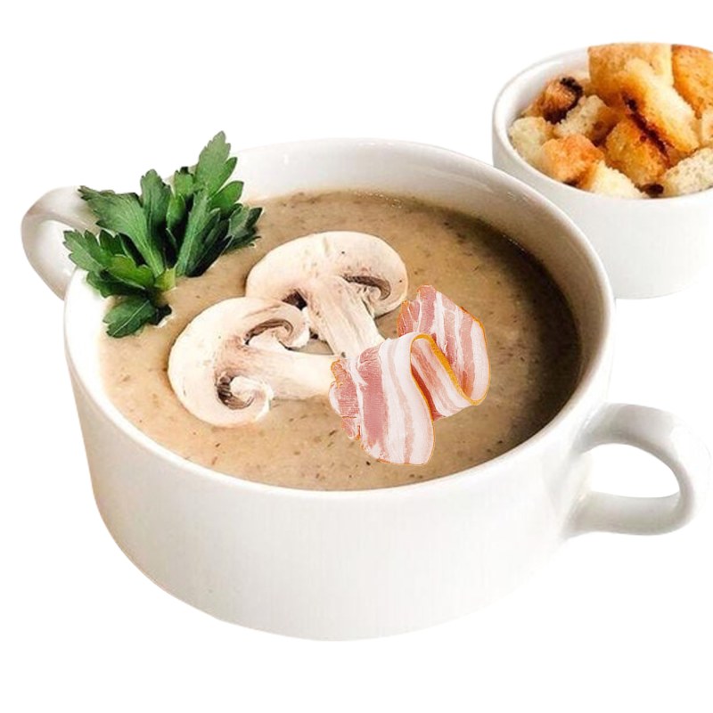 Пюре с грибами и сливками
