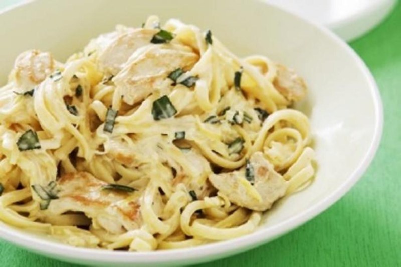 Макароны с сыром и мясом