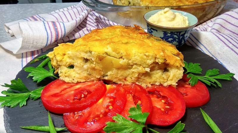 Картофельная запеканка с капустой