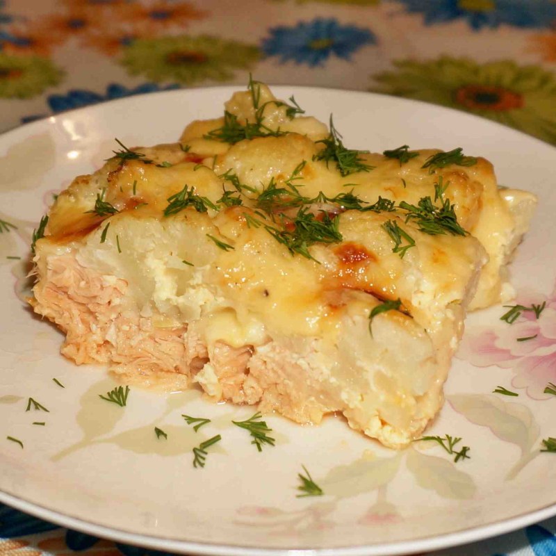 Макаронный гратен