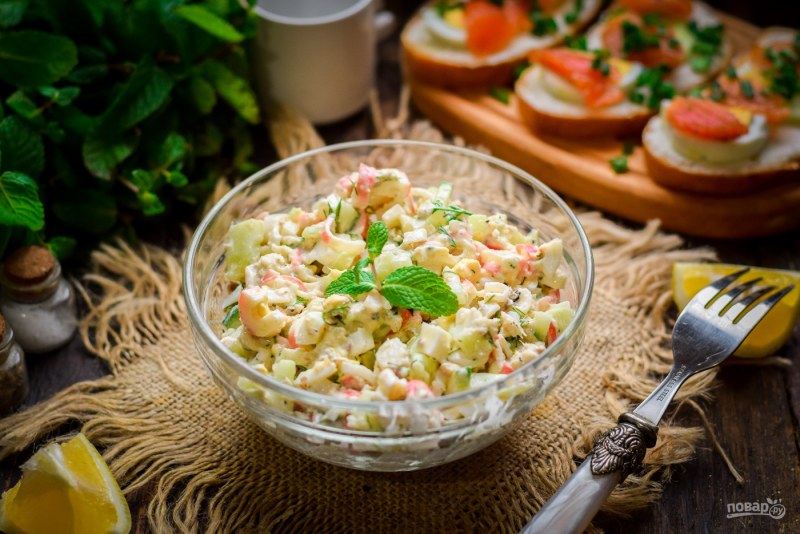 Салат с тунцом и майонезом