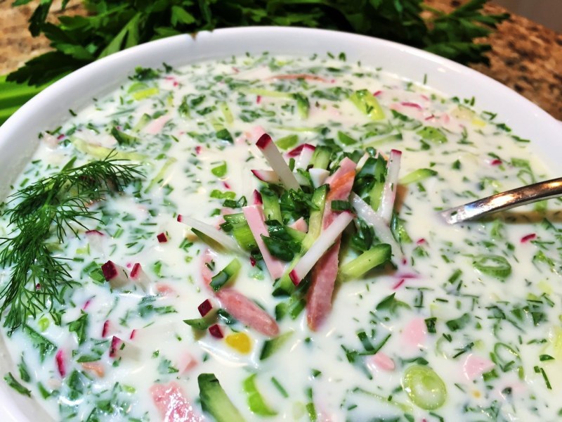 Русская окрошка на квасе