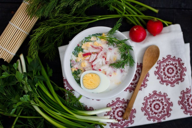 Окрошка на хлебном квасе