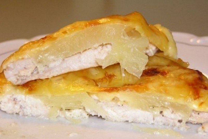 Куриные отбивные с сыром