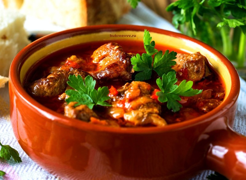 Овощное рагу с куриной грудкой