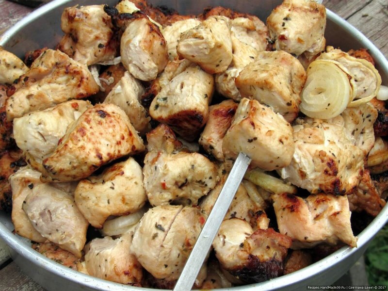 Шашлык из куриной грудки