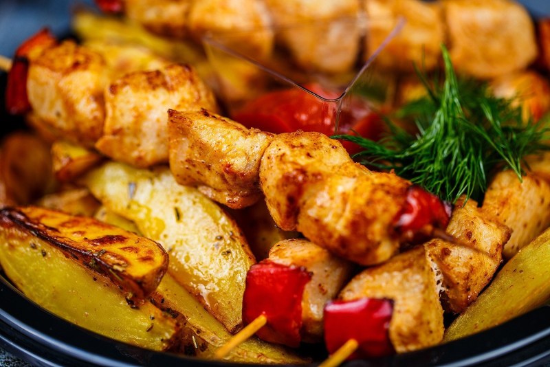 Шашлычки из куриной грудки