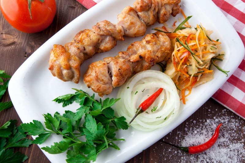 Шашлык из куриного филе