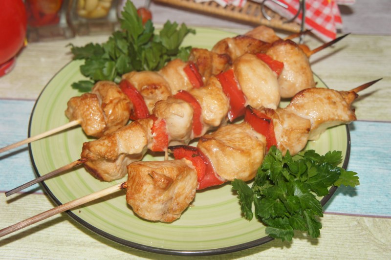 Шашлык из индейки в ресторане